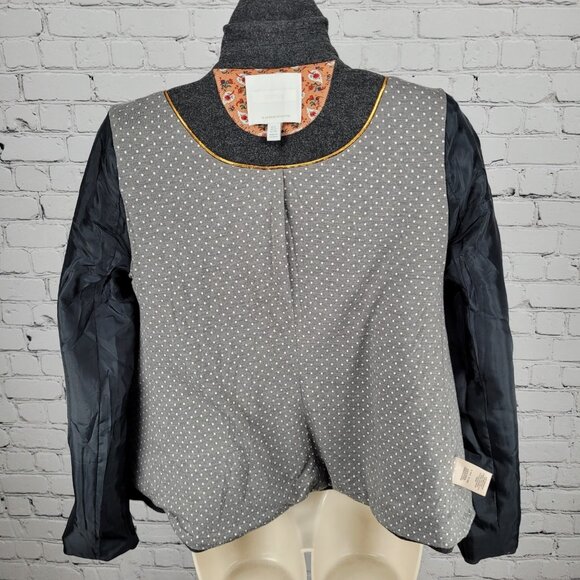 Ett:Twa Anthropologie Grey Double Breasted Buttoned Stretch Lined Jacket 8 - Picture 6 of 15